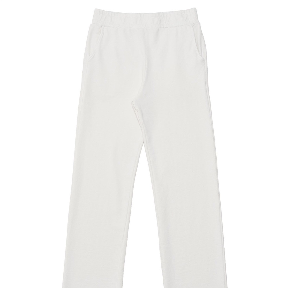 Cotton Citizen Milan High Waisted Trouser in Bone